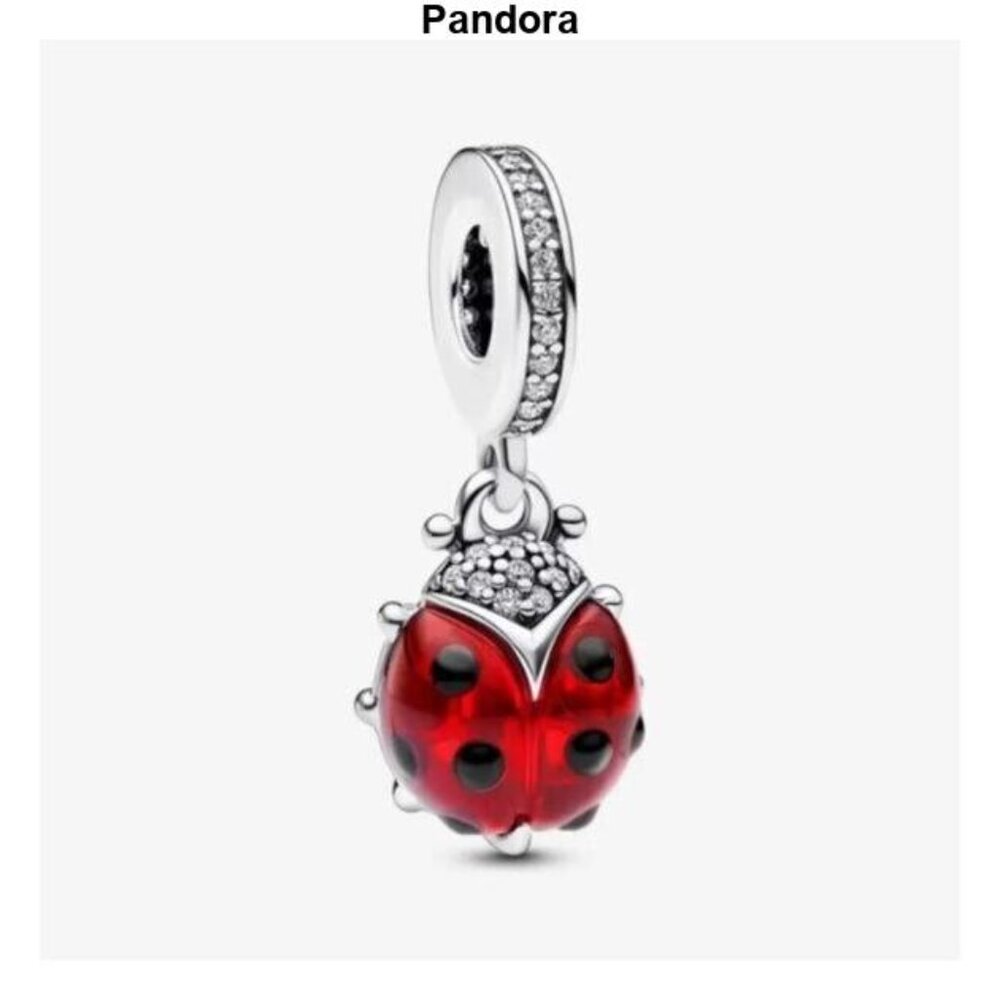 Pandora Red Ladybird Dangle Charm